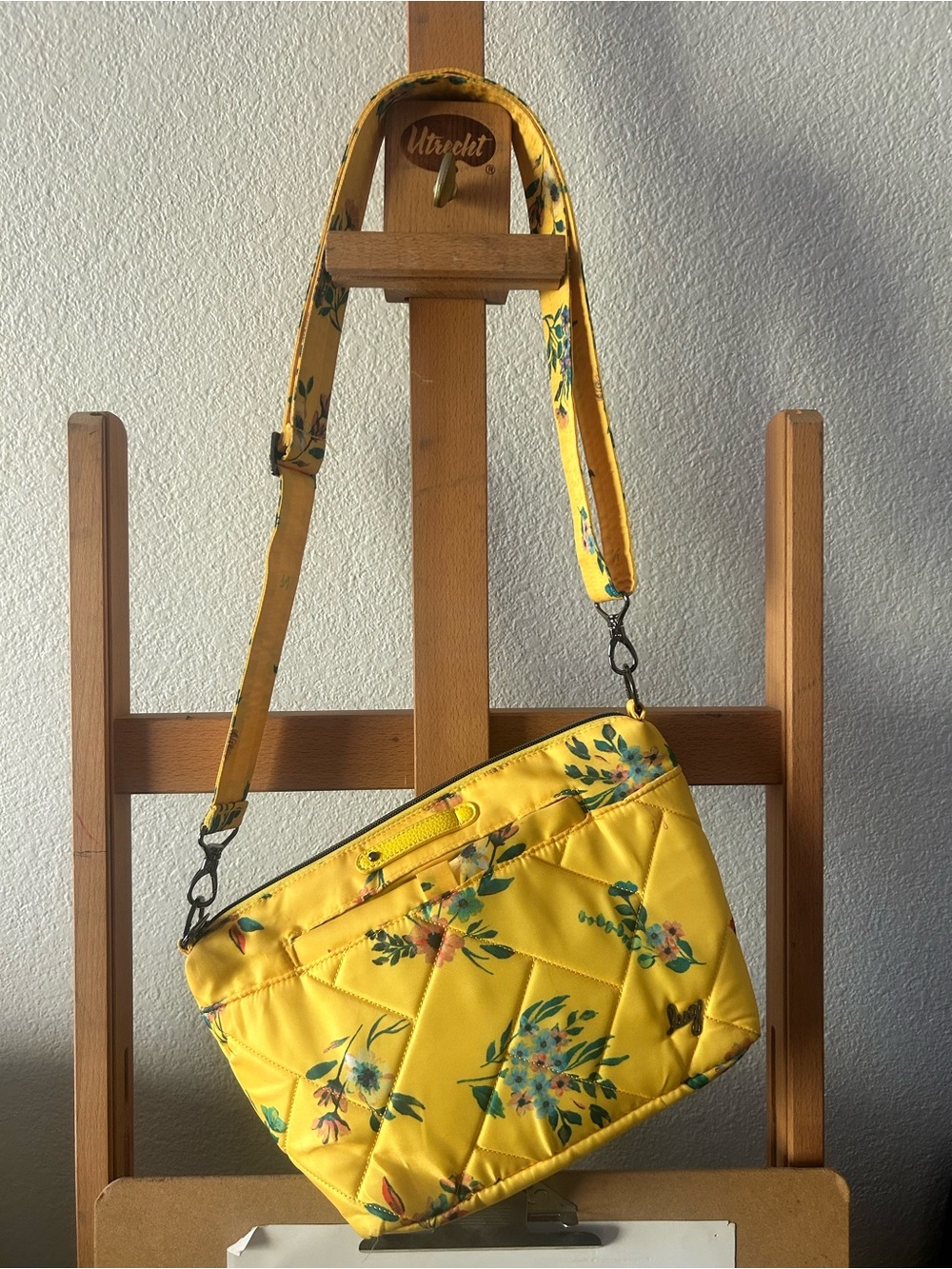 lug Yellow Floral Quilted Shoulder Bag